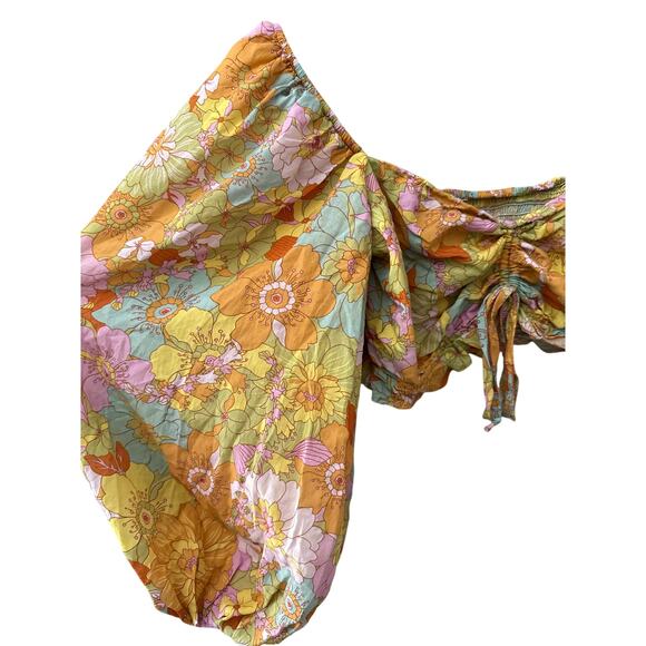 Show Me Your MuMu Jenna Cropped Top Groovy Blooms Size‎ XS - Picture 6 of 12